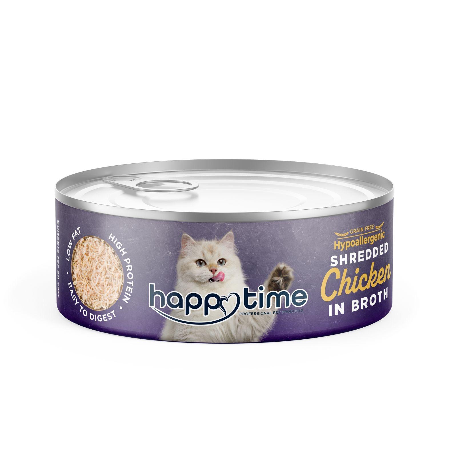 HAPPY TİME TİFTİKLİ TAVUK YETİŞKİN KEDİ KON.70GR*24